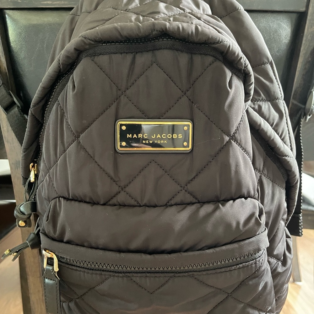 Marc Jacobs quilted black backpack